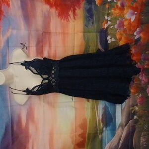 Women's Free People Navy Mini Slip Dress Size XS NWT